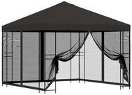 vidaXL Pavillon 3 x 3 m Garten Pavillon mit Seitenw&auml;nden 3x3 m Anthrazit