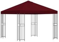 vidaXL Partyzelt Pavillon 3 x 3 m Bordeauxrot Polyester und Stahl 190 gsm