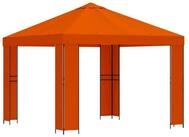 vidaXL Partyzelt Pavillon 3 x 3 m Orange Polyester und Stahl 190 gsm