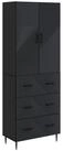 vidaXL Schranksystem Schrankset 2 stk. 66 x 34,5 x 90 cm Holzwerkstoff Schwarz...