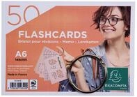 EXACOMPTA Karteikarten 19x 50 Flashcards einem Ring eingeschwei&szlig;t liniert A6