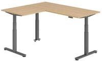 b&uuml;m&ouml; Schreibtisch Eckschreibtisch XDSMW, Eckform: 180 x 160 cm - Dekor: Eiche