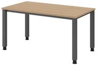 b&uuml;m&ouml; Schreibtisch Q-Serie, Gestell: graphit, Rechteck: 140 x 80 cm - Dekor:...
