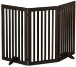 relaxdays Treppenschutzgitter Braunes Absperrgitter 92 cm (3-teilig, 3 St.,