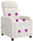 vidaXL Sessel Massage Relaxsessel Creme Boucl&eacute; (1-St)