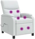 vidaXL Sessel Massage Relaxsessel Wei&szlig; Stoff (1-St)