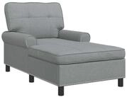 vidaXL Chaiselongue Lounge-Liege Hellgrau Stoff 91 x 157 x 91 cm, 1 Teile