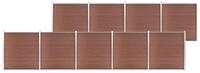 vidaXL Gartenzaun, Zaunelement WPC 1564x186 cm Braun