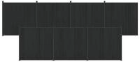 vidaXL Gartenzaun Zaunelement 7 stk. 1230 x 186,5 cm WPC und Aluminium Schwarz,