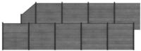 vidaXL Gartenzaun zaunset 10 stk. 1657 x 186 cm WPC und Aluminium Grau, (10-St)...
