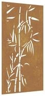 vidaXL Wandbild Garten-Wanddeko 105x55 cm Cortenstahl Bambus-Design, (1 St)