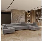 Masseno Ecksofa ISOLANO mit Schlaffunktion U-Form, Sofa mit Bettkasten