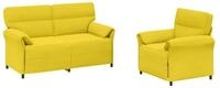 vidaXL Sofa Sofa Set 2 stk. Helles Gelb Stoff, 2 Teile
