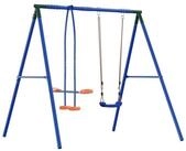 vidaXL Spielturm Outdoor Schaukelrahmen mit Gleiter f&uuml;r bis zu 3 Kinder