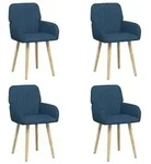 vidaXL Esszimmerstuhl Esszimmerst&uuml;hle 4 stk. Stoff Blau 56,5 x 50 x 87,5 cm (4...