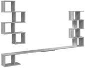 vidaXL Regal Wandmontiertes TV-Regal Sonoma-Grau 160 x 15 x 94 cm, 1-tlg.