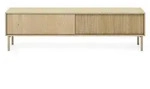 Masseno Lowboard ROCCO 187,1 cm TV-Schrank mit 2 T&uuml;ren Eichefarben braun 187.1...