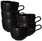 Seltmann Weiden Cappuccinotasse Liberty Velvet Black Milchkaffeetassen 400 ml,