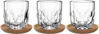 LEONARDO Gl&auml;ser-Set Kaffee-Set GOCCE, 220 ml, 6-teilig, 6-tlg., Glas, 3...