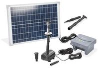 esotec Solarpumpe 25/700 Teichpumpen-Set LED+Akkuspeicher, 700l/h 25Wp...
