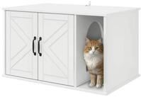 vidaXL Tierkorb 85 x 55 x 50,5 cm Katzenhaus Gl&auml;nzend Wei&szlig; 85x55x50 cm...