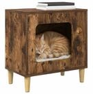 vidaXL Tierkorb 51 x 30 x 52 cm Katzenhaus Ger&auml;ucherte Eiche 51x30x52 cm...