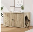 vidaXL Tierkorb 85 x 55 x 50,5 cm Katzenhaus Sonoma 85x55x50,5 cm Spanplatte