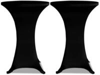 vidaXL Stehtischhusse, 2 x Tischhusse f&uuml;r Stehtisch Stretchhusse &Oslash;70 cm...