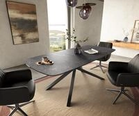 DELIFE Esstisch Edge, Boot 180-220x100 cm Keramik Laminam&reg; Nero Greco Anthrazit