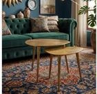 FINEBUY Satztisch FB117922 Couchtisch 2er Set Alu Wohnzimmertisch Beistelltisch