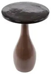 KAWOLA Beistelltisch MOKKA, Glas kupfer braun 40 cm x 60 cm x 40 cm
