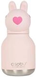 ASOBU Trinkflasche Isolierte Trinkflasche Mini Bestie 200 ml Strohhalm...