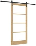 vidaXL Haust&uuml;r Schiebet&uuml;r ORKDAL Nat&uuml;rlich und Schwarz 93 x 202 cm (1-St)