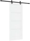 vidaXL Zimmert&uuml;r 83 x 202 cm Schiebet&uuml;r Wei&szlig; und Schwarz 83x202 cm Massives