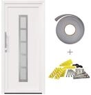 vidaXL Haust&uuml;r Vordert&uuml;r 88 x 200 cm PVC Wei&szlig; (1-St)