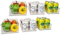 Intirilife Aufbewahrungsbox (Set, 6 St., 6-teiliges K&uuml;hlschrank Boxen Set),...