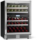 Klarstein Weink&uuml;hlschrank VeroSteel BU 43b Duo G Slv, f&uuml;r 43 Standardflaschen...