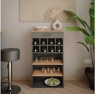 Vicco Weinregal Repose, Goldkraft Eiche/Anthrazit, 60 x 106 cm, 1-tlg.