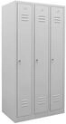 Stier Garderobenschrank STIER Garderobenspind 3 Abteile 1800x870x500mm lichtgrau