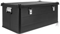 Trucky Allzweckkiste Aluminium Box mit Deckel Schwarz Alukiste 140 Liter