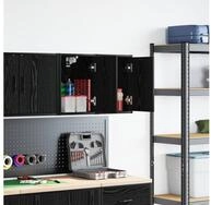 vidaXL Schrankmodule Garagen-Wandschr&auml;nke 2 Stk. Schwarz Holzwerkstoff