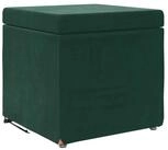vidaXL Barhocker Hocker Dunkelgr&uuml;n 41 x 41 x 40 cm Samt und Engineering Holz...