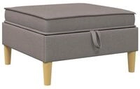 vidaXL Sofa Sofa-Hocker mit Stauraum Taupe 70 x 70 x 40 cm Stoff, 1 Teile