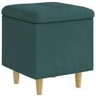 vidaXL Barhocker Ottoman mit Stauraum Dunkelgr&uuml;n 40 x 40 x 45 cm Stoff (1 St)