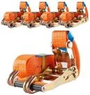 TRUTZHOLM Spanngurt 2-tlg Profi Ratschen Zurrgurt 5m 4t Orange T&Uuml;V/GS