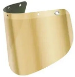Contorion Schutzvisier Schutzscheibe gr&uuml;n,PC, 500x250x1mm,goldbedampft