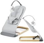 Moby-System Babywippe 2-in-1-Schaukelstuhl mit Einlage LILY - grau
