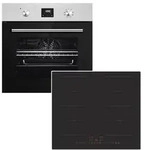 PKM Backofen-Set PKM Herdset Einbaubackofen 8 Funktionen + Induktionskochfeld