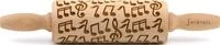 folkroll Teigroller 3D-Motiv-Teigrolle Massivholz, Musik