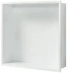 neu.haus Duschwand, Edelstahl, &raquo;Kristinehamn&laquo; Wandnische 32x32x10cm Wei&szlig;...